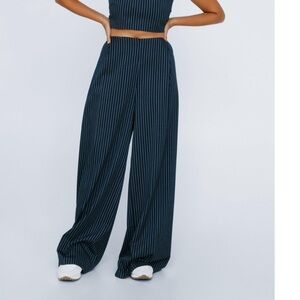 Nasty Gal Navy Pin Stripe Pants